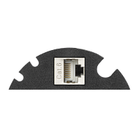 Рамка с 3-я отверстиями разного диаметра для фиксации проводов и модулем RJ45 Cat.6A для Circle 80